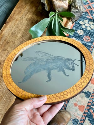 Image of Engraved Mirror - Honeybee