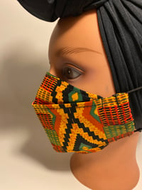 Image 4 of 3D Face Mask Kente Print 