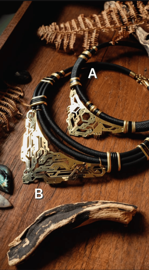 Image of Gold Circuits Necklaces