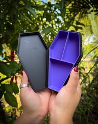 Image 1 of Purple & Black Coffin Jewelry Box