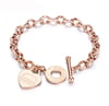Heart Charm Pendant Bracelet with Proverbs 4:23 Scripture