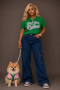 Image 1 of Black Girls are the Prettiest Pink and Green 