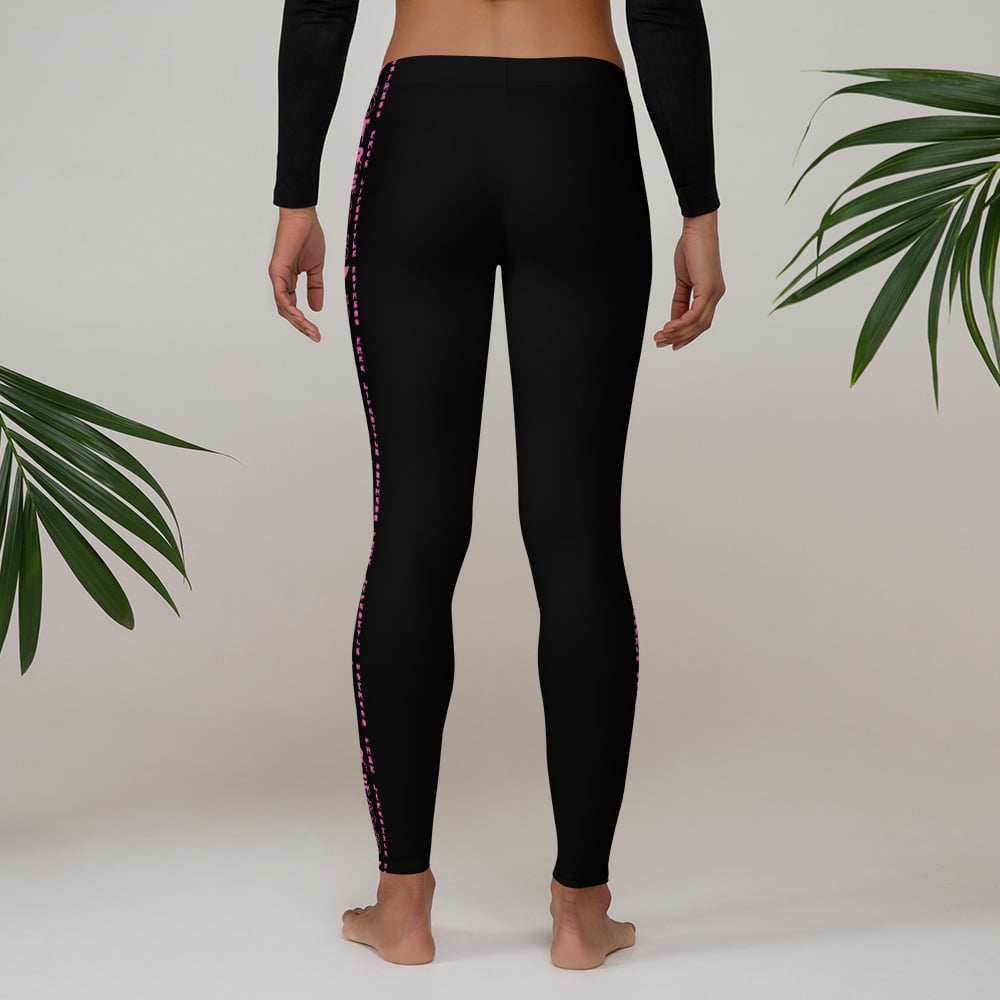 Image of YStress Women's Exclusive Pink and Black Leggings