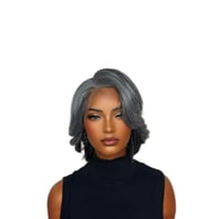 Image 1 of Davany| Silver Gray Layered Lace Front Wig