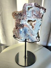 Image 2 of 2.4lb Crazy Agate Rough Edge Crystal Slab with Custom Stand