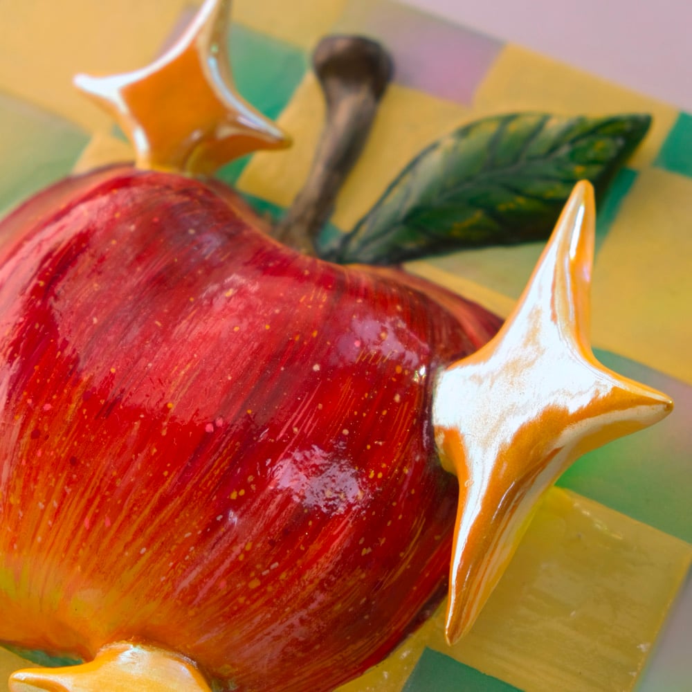 Image of 🍎 APPLE ✧ Original 3D Mixed Media Painting