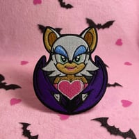Image 1 of The Bat - 3.5 Inch - Embroidered, Iron-On Patch