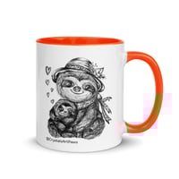 Image 16 of Loving Sloth Mom and Sloth Baby Coffee Mug Art by CrystalsArtPaws