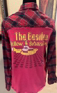Vintage Black/Red Flannel Shirt The Beatles Yellow Submarine