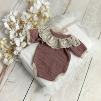 Image 1 of Newborn girls bodysuit Paolina | dusty purple