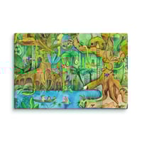 Image 4 of Amazonia Watercolor scene Canvas