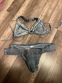 Image 1 of denim swim set 