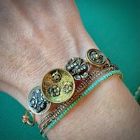 Image 3 of "La Femme" Vintage Button Bracelet