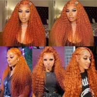 Image 4 of Deep Wave Ginger Lace Front Wig – HD 13x4/13x6, 200% Density