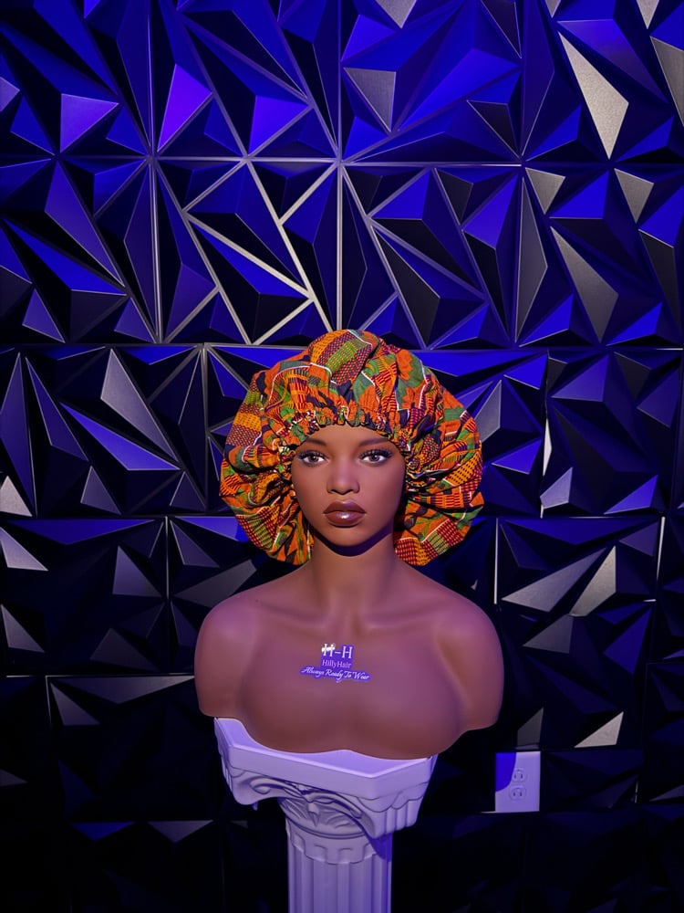Image of African Print Bonnet — No. 01