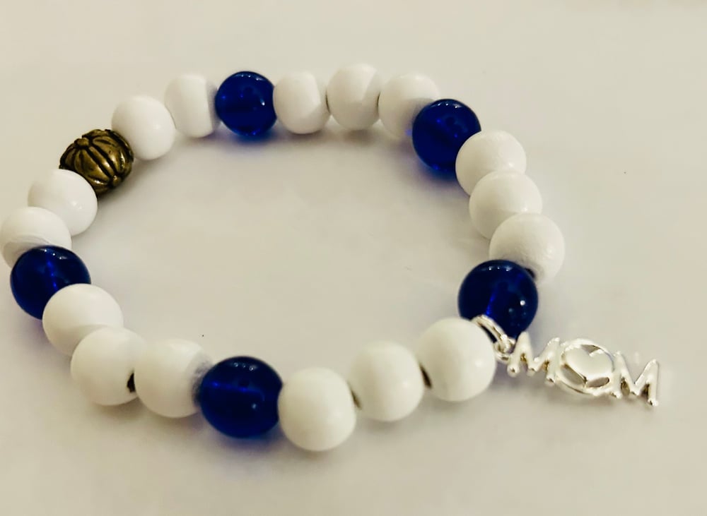 Image of White and royal blue 