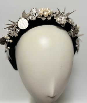 Image of Black embellished headband 