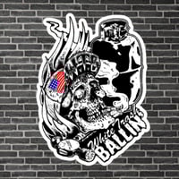 WTB American Skull Vinyl Decal 5.5"