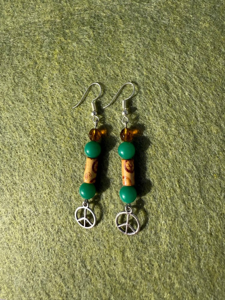 Image of โฎ๏ธ๐ Peace sign earrings ๐ค๐