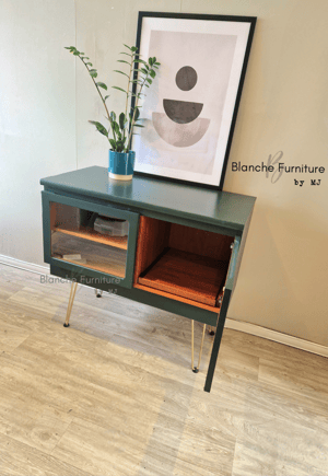 Image of TV / Media Sideboard in Emerald Green on Hairpin legs, by Nathan