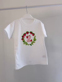 Image 2 of Strawberry Number Wreath T-Shirt 