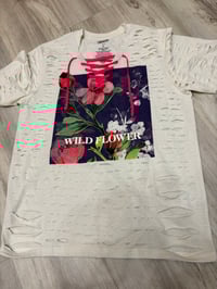 Large wild flower lace destroyed