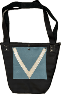 Cowhide Leather Tote Bag (Black Ice)