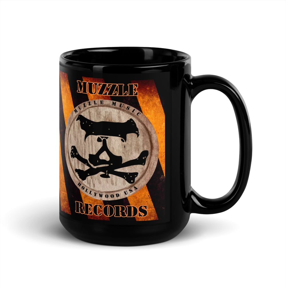 MUZZLE RECORDS 15 OZBlack Glossy Mug copy