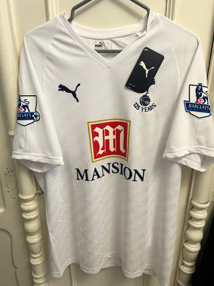 Image of NEW Tottenham Hotspur “BALE 16” 2007/08 Home Shirt + PL patches (M) 