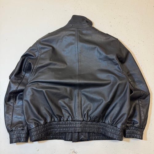Image of 1990s German Police Leather Jacket, Size Large