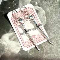 Hallowed Heart Sword Earrings