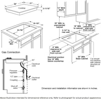 Image 2 of GE 5 Burner 36 inch Gas CookTop Insert - NEW IN BOX