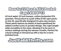 Image 11 of New Sz 22 Roz & Ali 2 Pocket Capri #806*13 (NWOT)