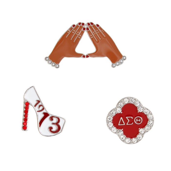 Image of Red and White Sorority Pen Set 2