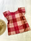 Ready Made size 12 Peachy Gingham T Top with free Post 