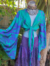 Image 3 of Stevie sari top - Jade and turquoise 6-12 uk
