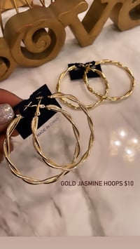 Gold Jasmine hoops 