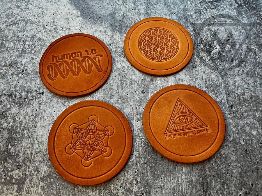 Image of Leather Coasters (4-set)