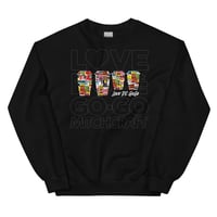 Image 2 of LOVEDCGOGO "CONGA ART" Unisex Sweatshirt (see color options)