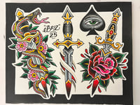 Image 3 of Number 3 original 11”x14” flash sheet