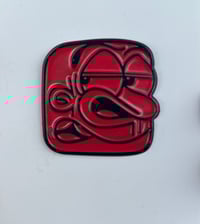 Tonk Red face pin