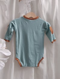 Image 3 of Baby Boy Bodysuit for Sitter Photoshoot | Liam | 9-12 months | dusty blue | cinnamon additives