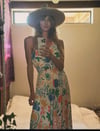 early 70 les fruits halter maxi dress 