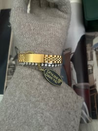 Image 5 of Vintage Gruen 18K Gold Diamonds in Dial - New in Box.