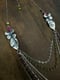 Image of Multi-Strand Dogwood Flower Long Draping Statement Necklace