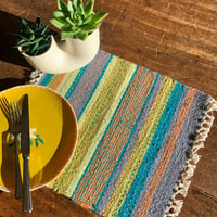 Image 1 of Hand Woven Placemat - Moss