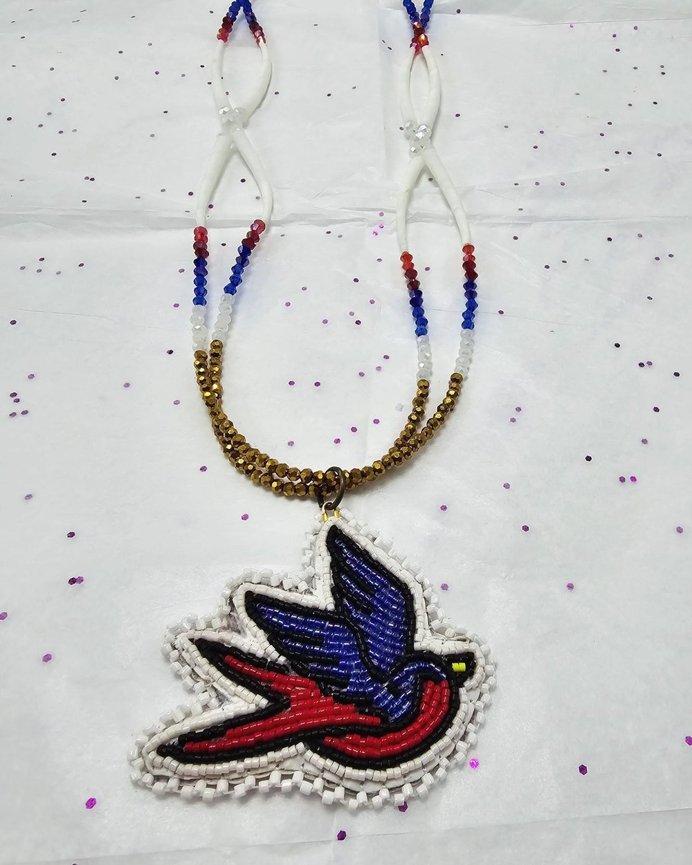 Image of Tattoo bird necklace 