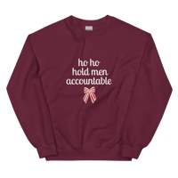 Image 2 of (Ho Ho Ho)ld Men Accountable - Red & White | Christmas Jumper