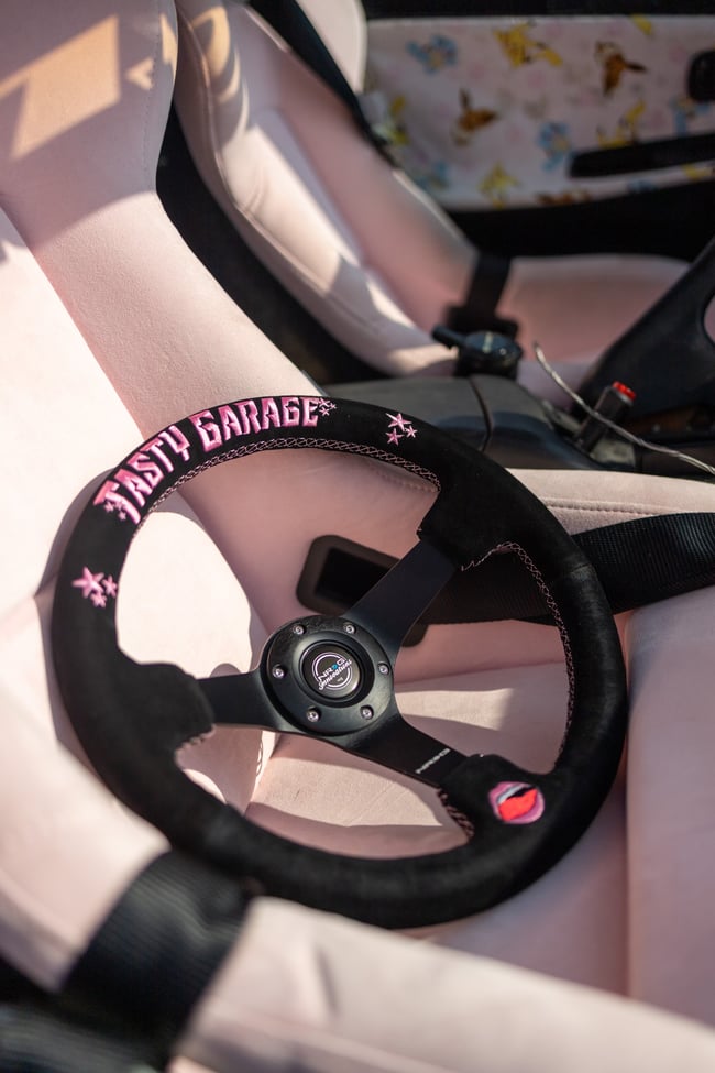 Tasty Garage x NRG steering wheel