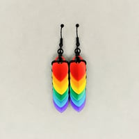 Rainbow Linear Scale Earrings